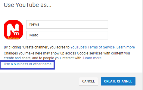 एक यूट्यूब चैनल बनाओ