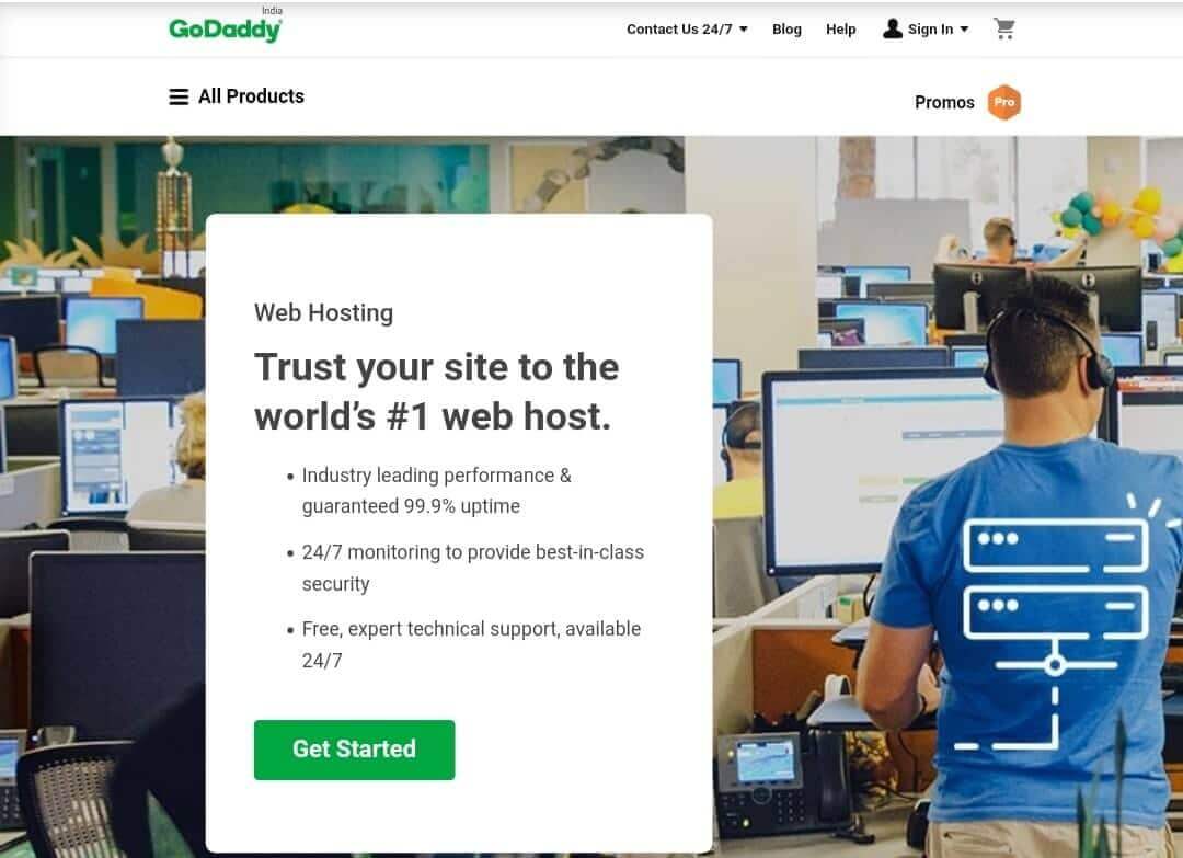 godaddy web hosting offer hindi