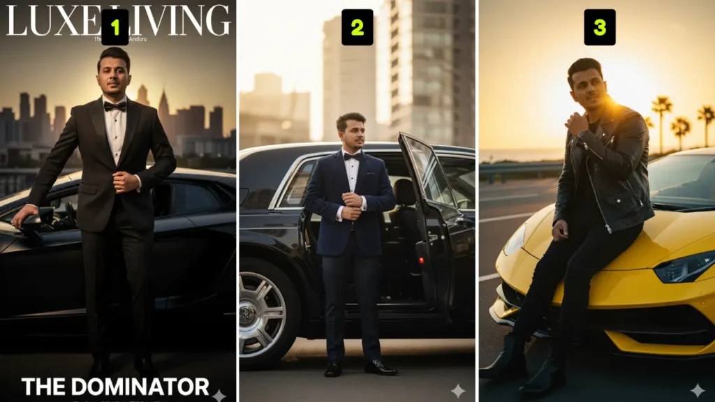 Gemini Luxury Car Prompts for cars Lover Turn Your Photo into Million-Dollar Luxury Car Lifestyle