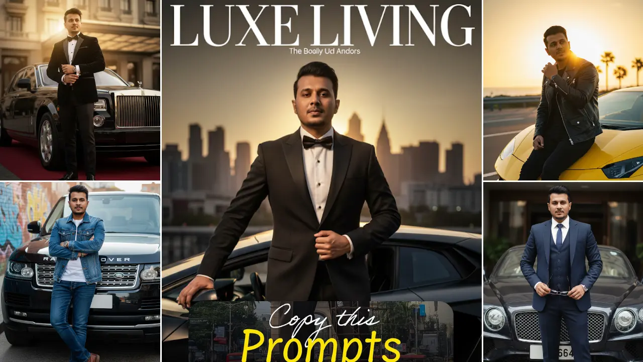Google Gemini Luxury Car Prompts for cars Lover Turn Your Photo into Million-Dollar Luxury Car Lifestyle