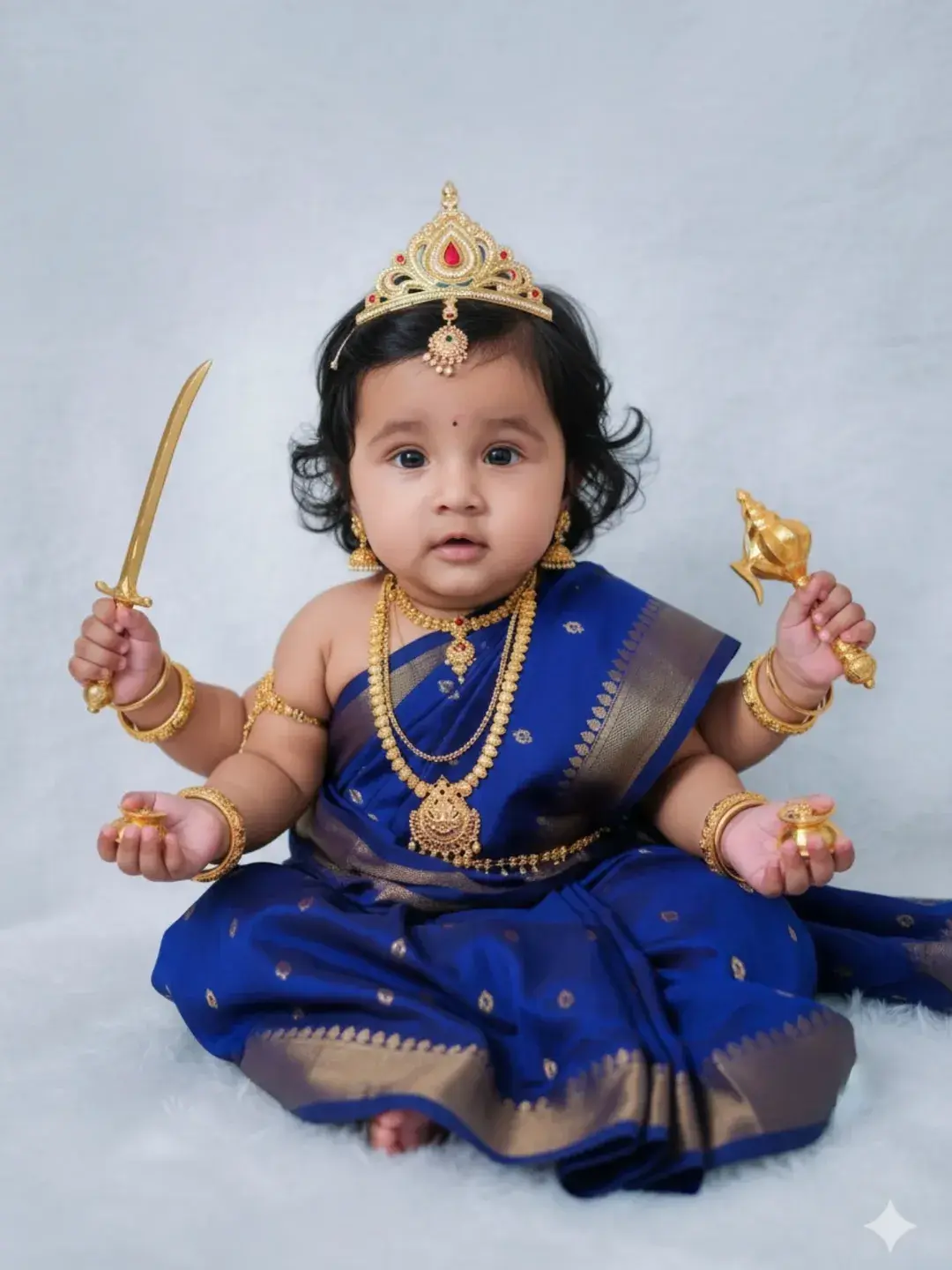 Kaalratri Mata Photo Gemini Prompt For Baby Girls Navratri