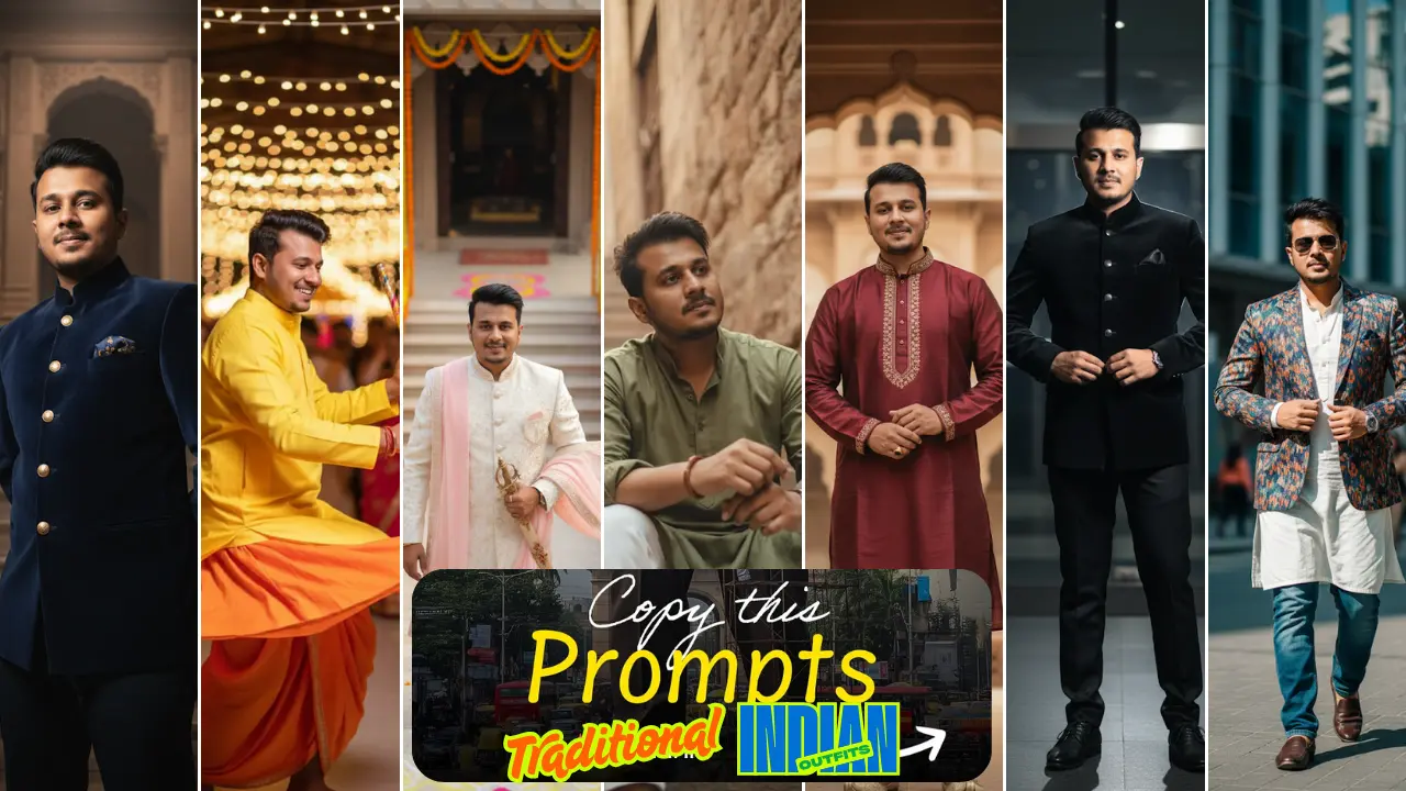 Traditional Indian Outfit Prompts for Boys – Turn Your Photo into Traditional Looks with Google Gemini Photo Editing